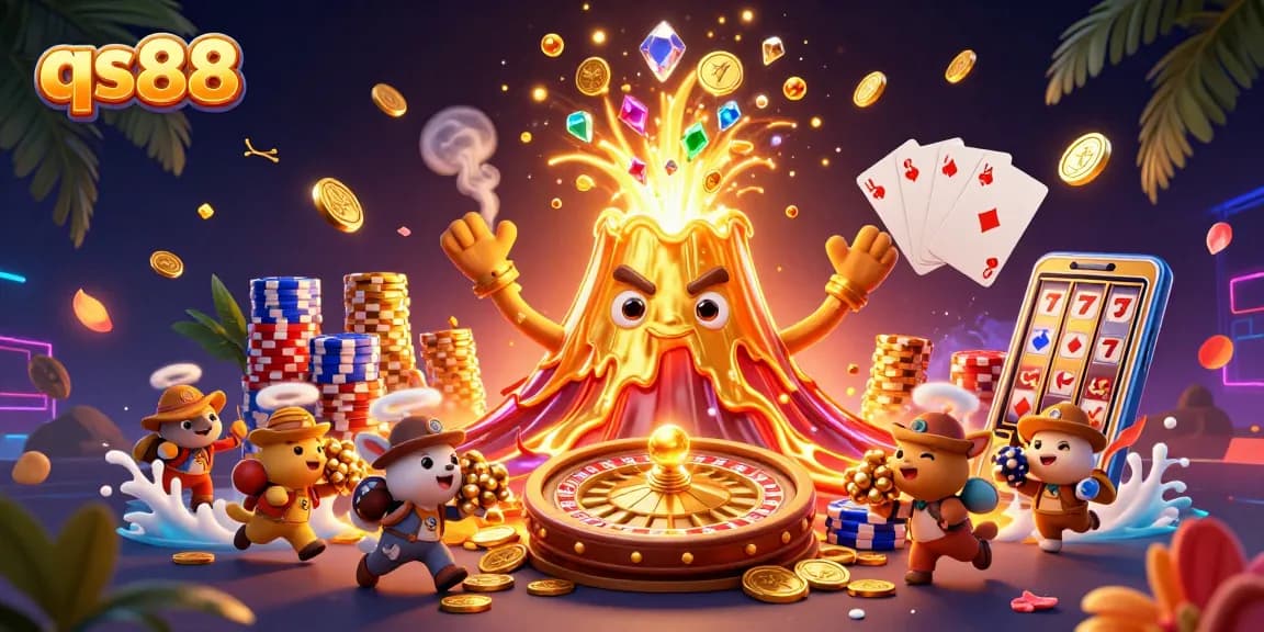 Experience excitement at qs88 with a dynamic display of golden winnings and thrilling casino games.
