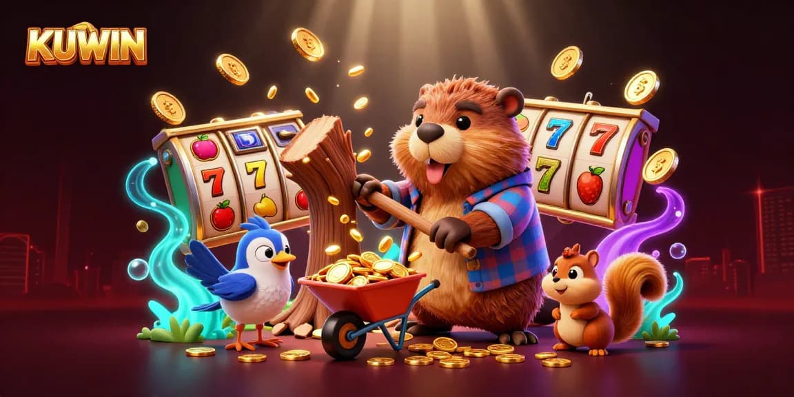 Win big at KUWIN while enjoying exciting slot games with golden coins raining down!