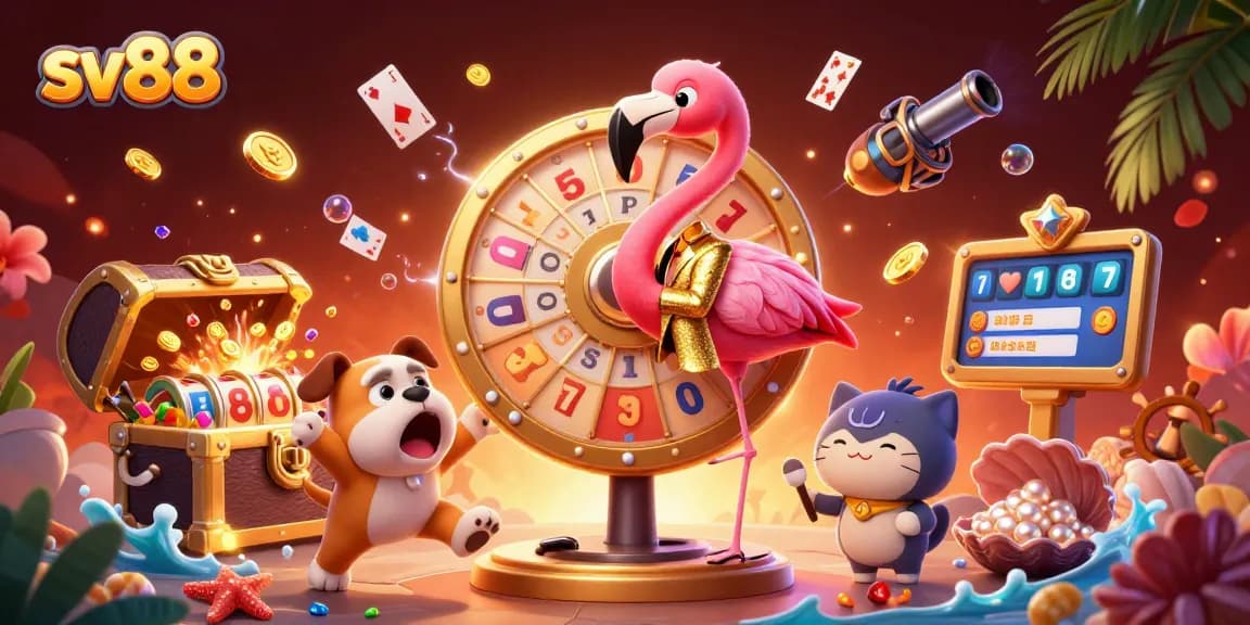 Experience excitement at sv88's casino with vibrant characters and dynamic game elements!