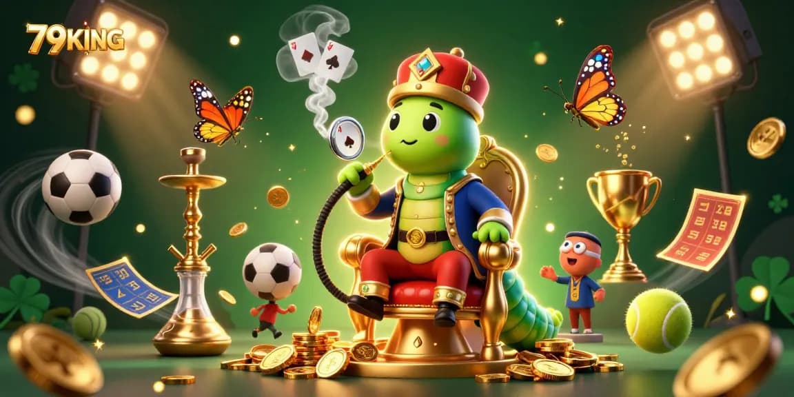 Experience the thrill of 79KING with immersive gaming excitement, golden coins, and dynamic sports elements.