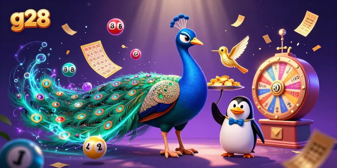 Experience excitement with g28 casino games as colorful balls bounce around a vibrant scene filled with fun.