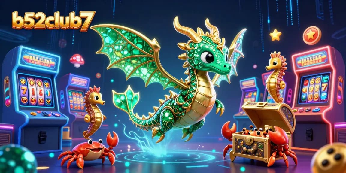 Spin lucky reels at b52club7 amidst vibrant 3D casino elements, diving into an engaging gaming experience.