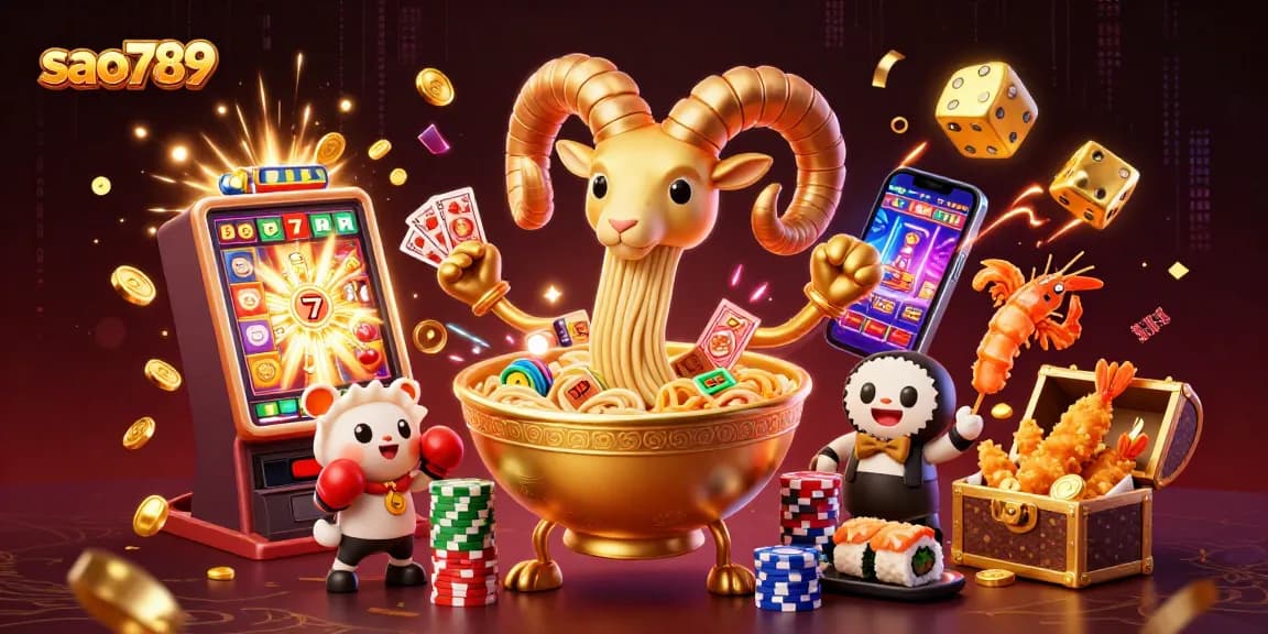 Engage in thrilling gameplay at sao789, featuring vibrant 3D characters surrounded by dynamic casino elements.