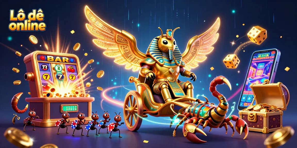 Play Lô đề online with vibrant 3D characters showcasing fun casino gaming and jackpot excitement.