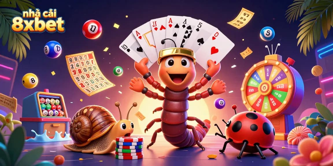 Engage in exciting games at nhà cái 8xbet with thrilling colorful elements and vibrant casino atmosphere.