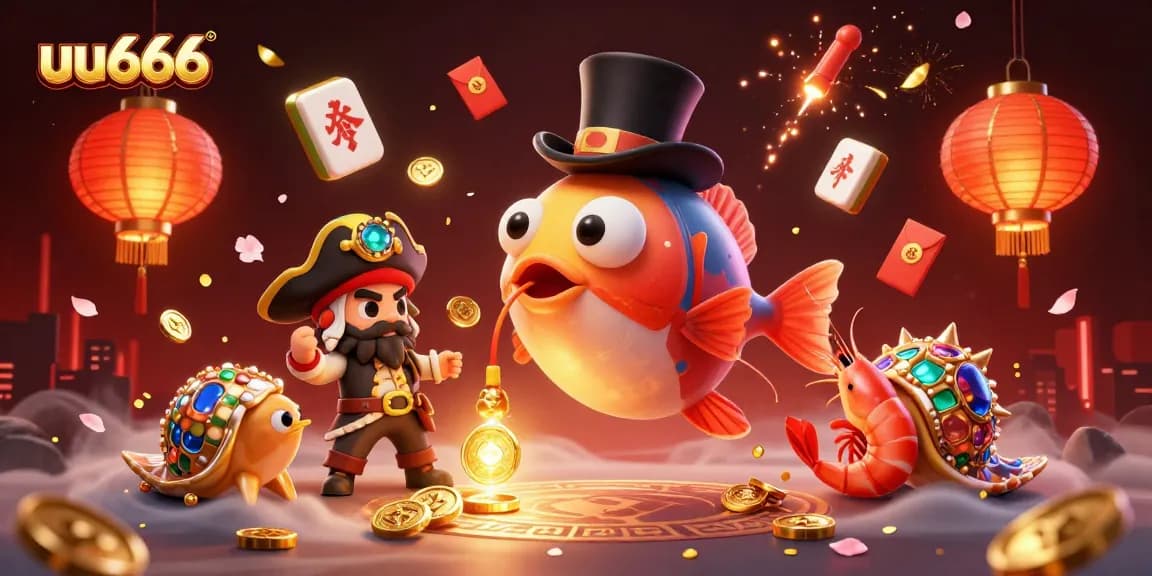 Engage in winning strategies with uu666 while enjoying vibrant casino-themed characters and elements in this colorful illustration.