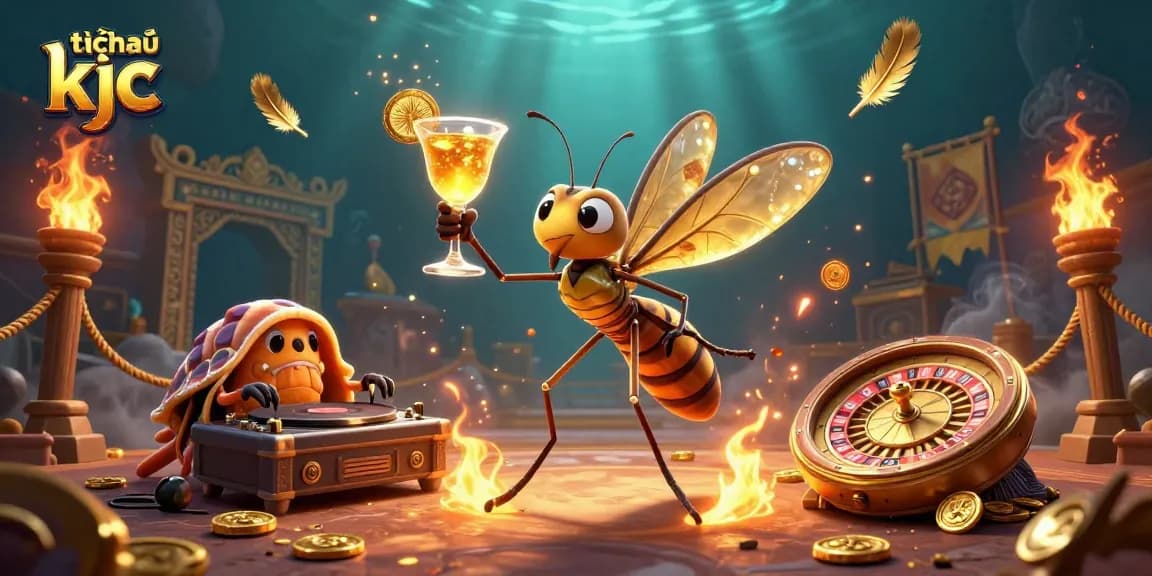Engaging the audience with tập đoàn kjc in a vibrant casino atmosphere featuring a mosquito mascot.