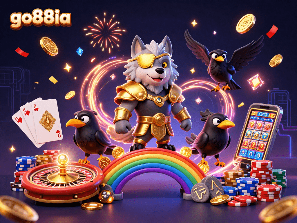 Experience the thrill of go88ia with immersive 3D casino graphics featuring Odin and riches galore.