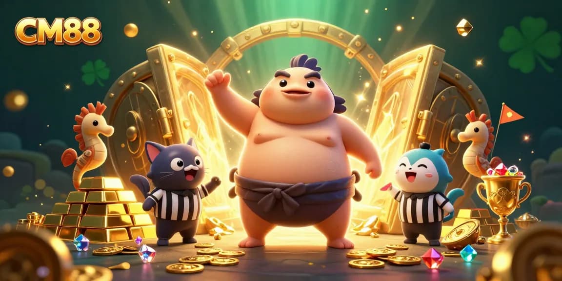 Try your luck with CM88's vibrant gaming experience amidst treasure in an underwater casino scene.