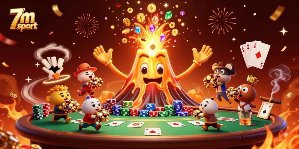 Experience 7m sport excitement with a stunning 3D illustration of treasure and gaming highlights.