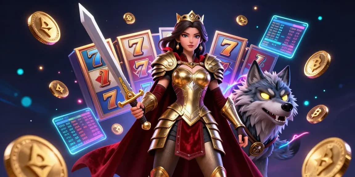 Engage with mk 8's thrilling slots through an epic warrior scene filled with dynamic casino elements.