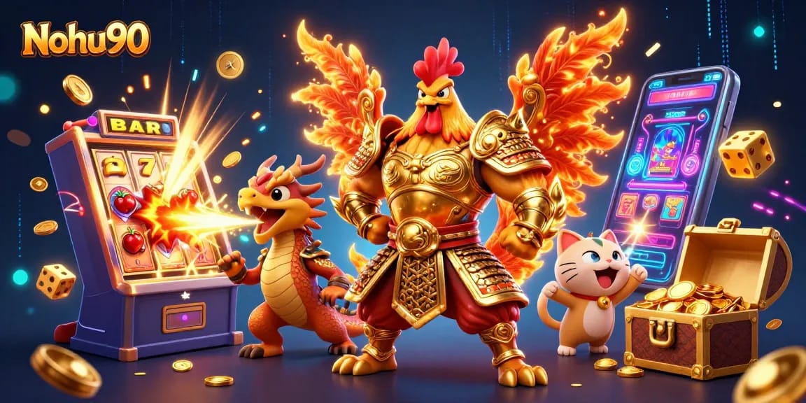 Engage with Nohu90's thrilling slot experience featuring 3D warriors and jackpot excitement.