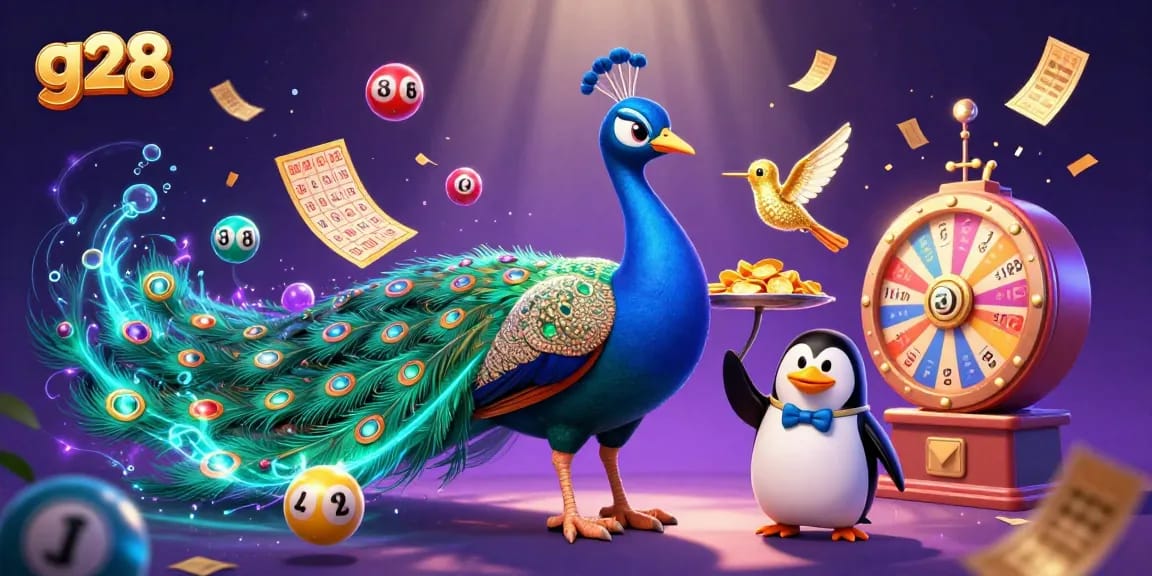 Experience excitement with g28 casino games as colorful balls bounce around a vibrant scene filled with fun.