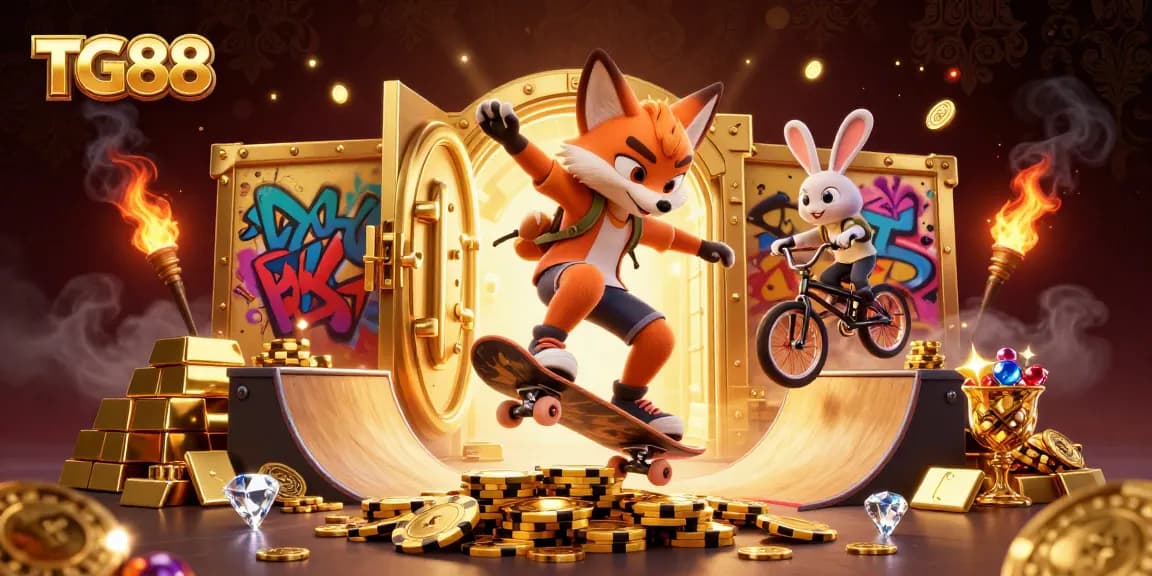 Engage in thrilling play at TG88 with vibrant casino elements and exciting gaming action.