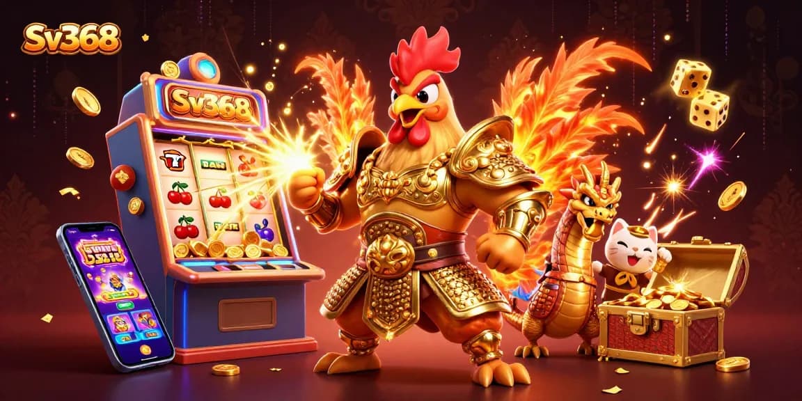 Experience thrilling wins at Sv368 with a colorful explosion of gaming elements and characters.
