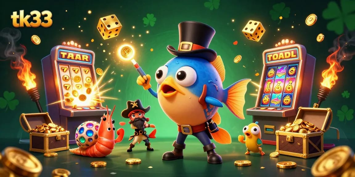 tk33 engaging players with vibrant slots and dynamic casino elements in a lively underwater scene