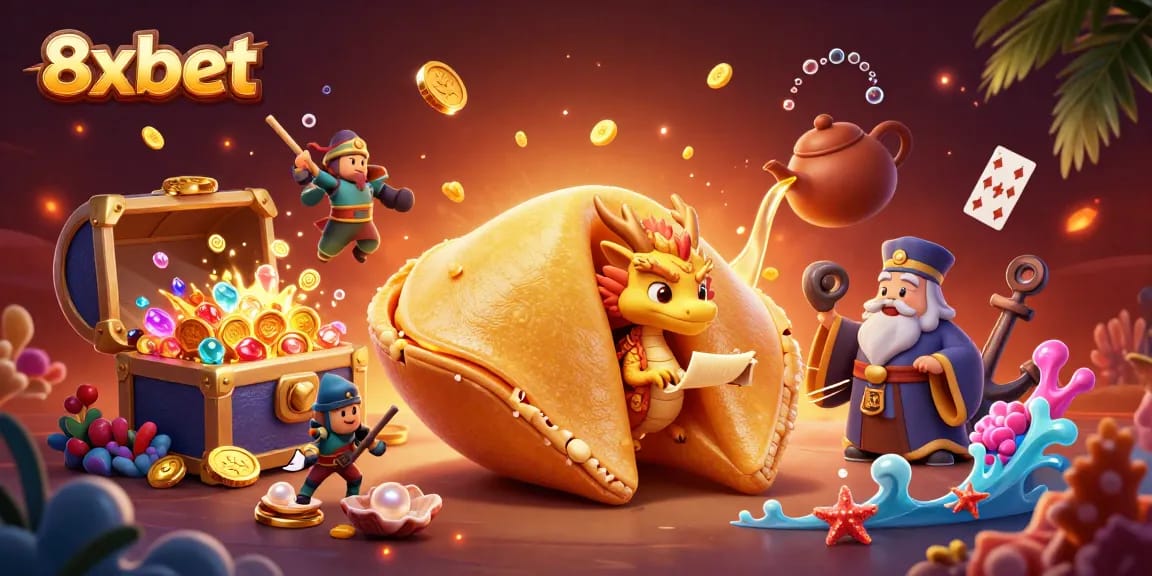 Engage with 8xbet's dynamic gaming world featuring treasure, luck, and adventure.