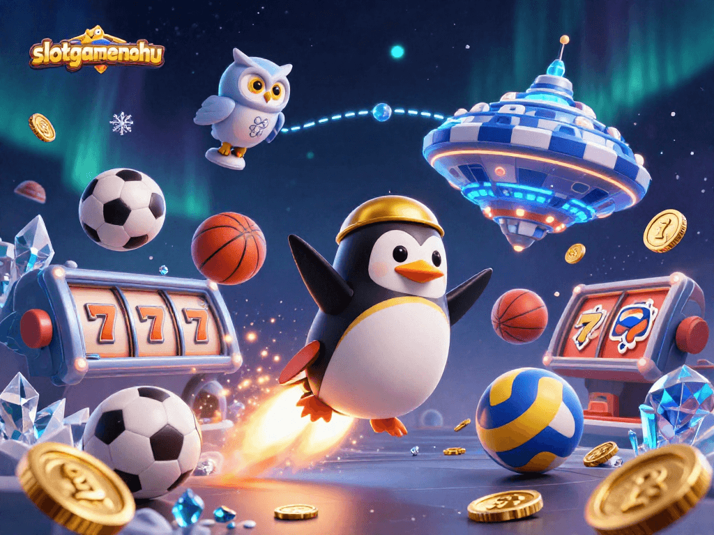 Experience thrilling gaming action with slotgamenohu's golden penguin and dynamic jackpot reels.