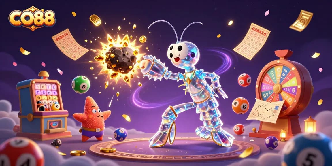 Hit the jackpot with CO88 as galactic characters battle for treasure in a vibrant casino scene.