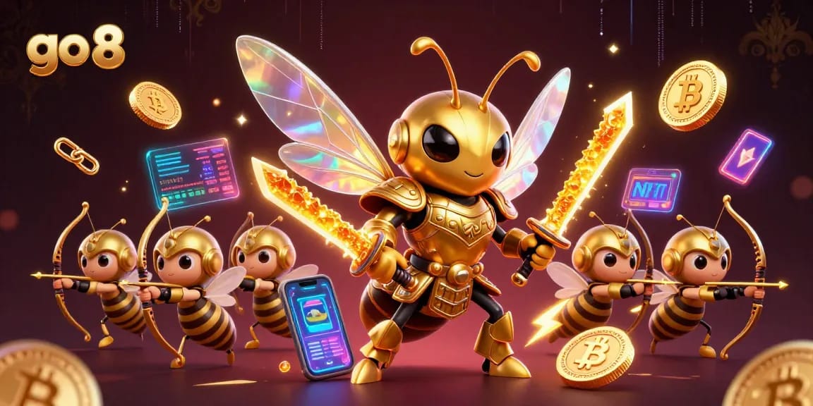Experience thrilling gameplay with go 8's vibrant 3D casino scene showcasing captivating elements and characters.