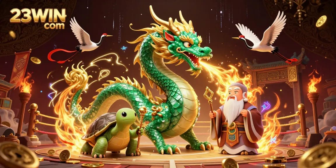 Experience winning at 23WIN com with captivating gaming elements in a dynamic casino scene.
