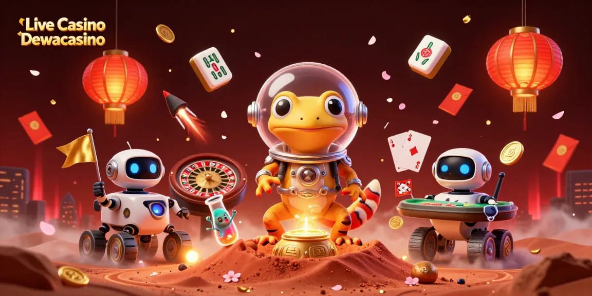 Engage in thrilling gameplay at Live Casino Dewacasino with stunning visuals of Martian adventure and gaming elements.