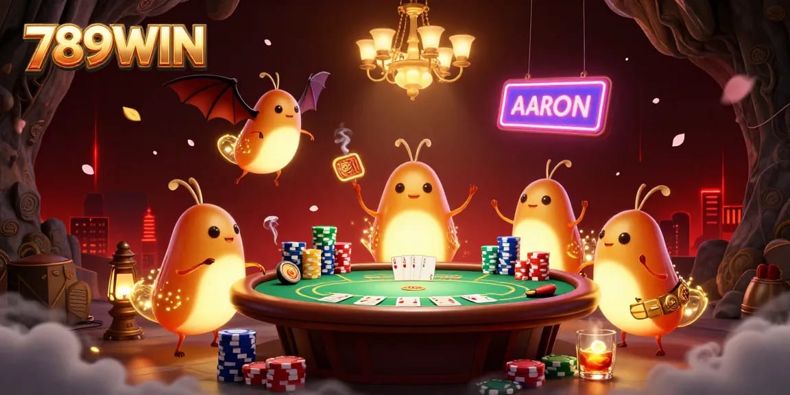 Engage in thrilling games at 789WIN's vibrant casino with glowworms lighting the scene.