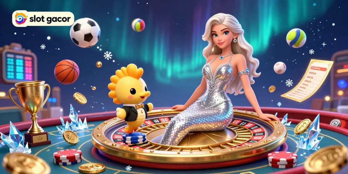 Experience thrilling slot gacor action with our vibrant casino illustration showcasing winning elements for players.