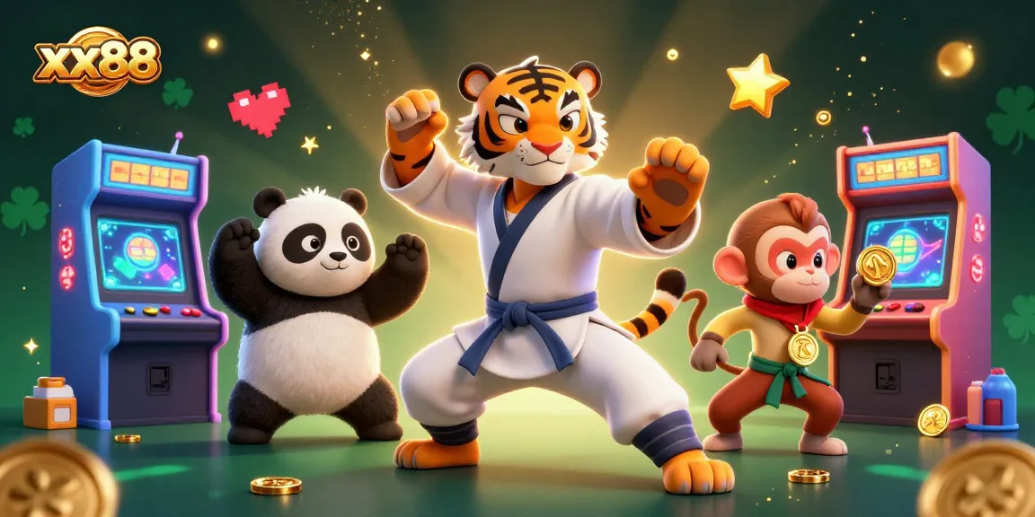 Experience thrilling gaming adventures at xx88 with dynamic characters and vibrant casino elements.