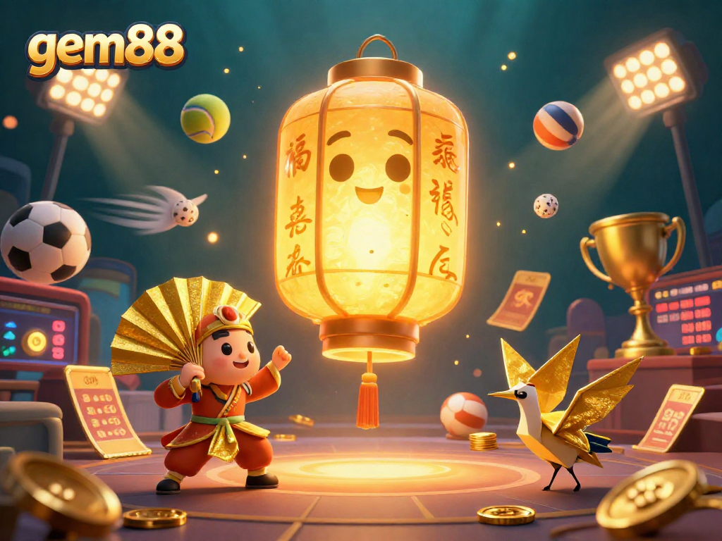 Experience gem88's vibrant casino energy with golden lantern spirit and dynamic sports elements.