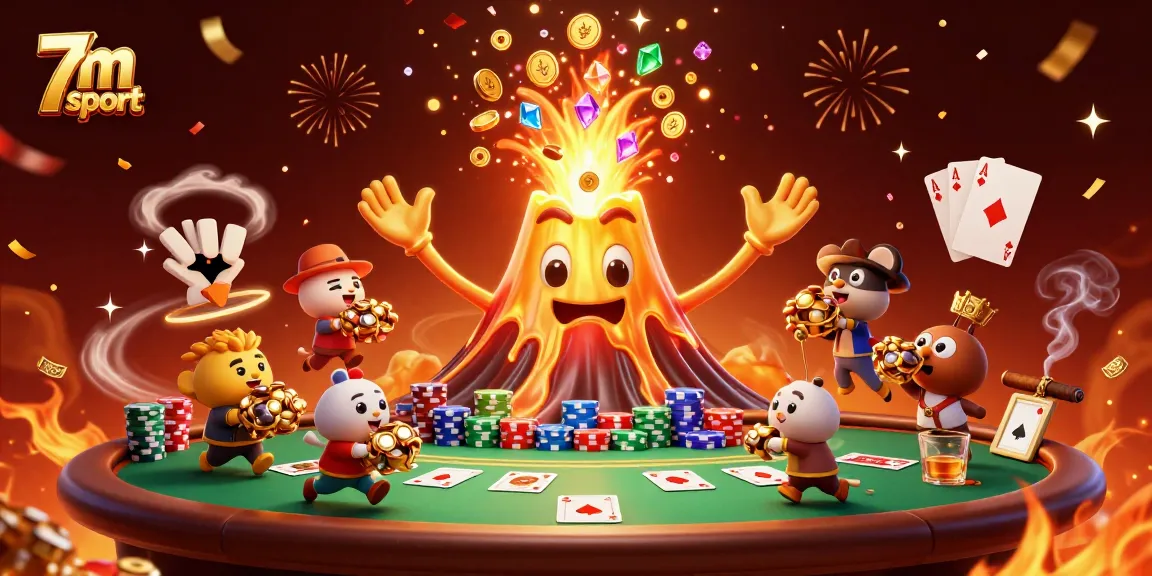 Experience 7m sport excitement with a stunning 3D illustration of treasure and gaming highlights.