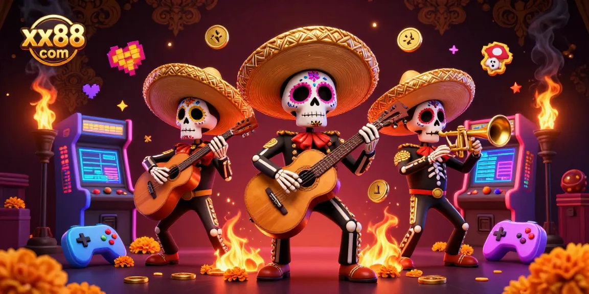 Experience thrilling gameplay at xx88 com with a vibrant mariachi band in a casino setting.