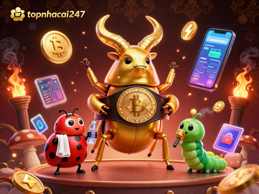Engage with topnhacai247’s exhilarating crypto casino scene featuring vibrant characters and immersive gameplay.