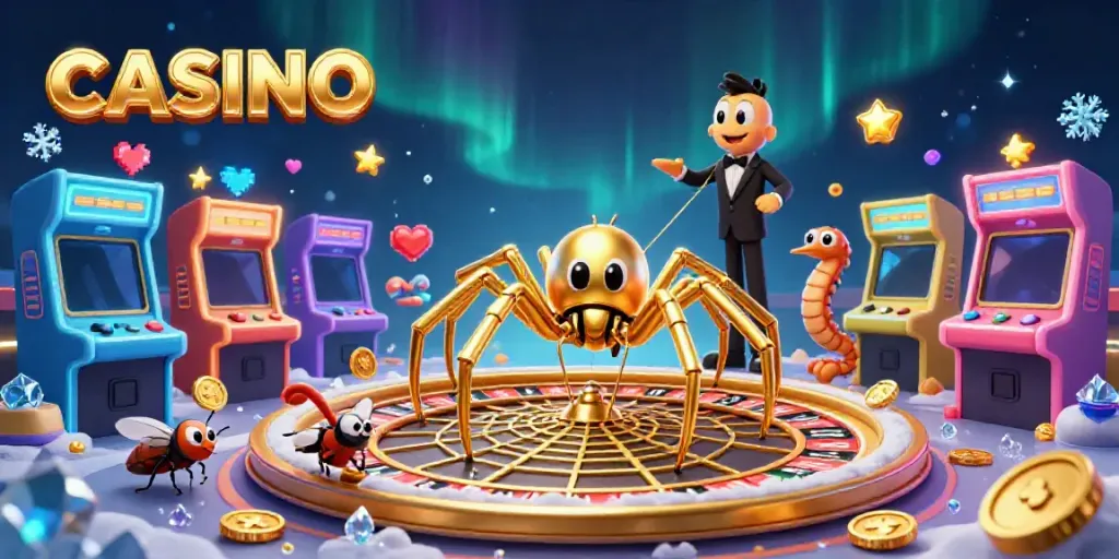 Experience vibrant casino excitement with betting elements and fun game characters.