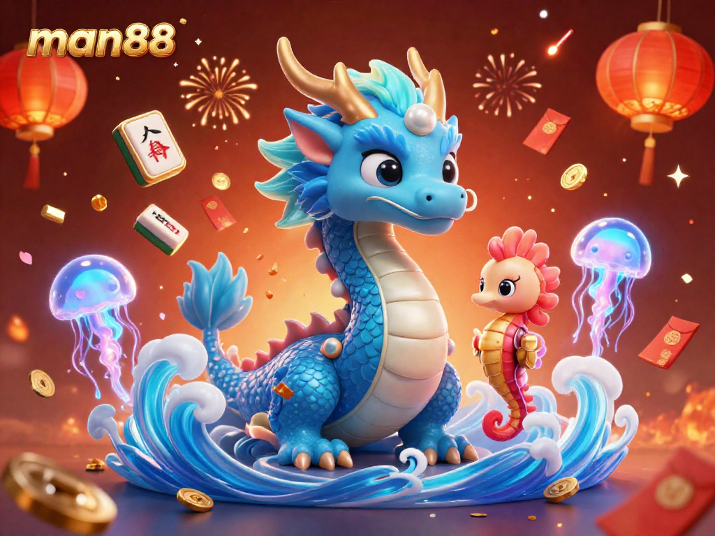 Experience thrilling wins with man88 showcased in a vibrant 3D underwater casino scene.