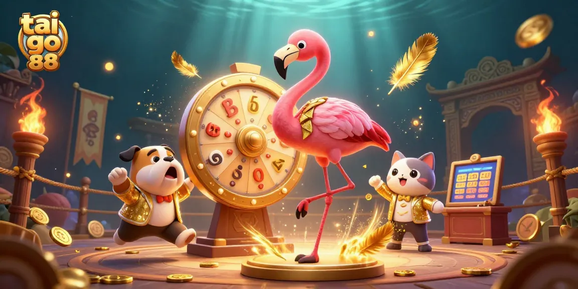 Spin the giant prize wheel at tai go 88 and unlock amazing rewards in this vibrant casino scene.