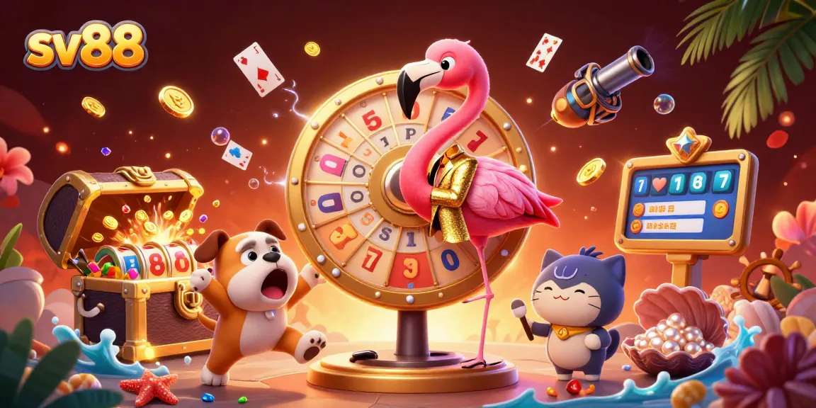 Experience excitement at sv88's casino with vibrant characters and dynamic game elements!