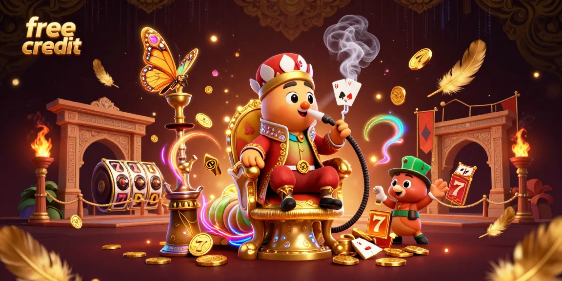 Experience thrilling free credit offers with captivating casino visuals and vibrant gaming elements.