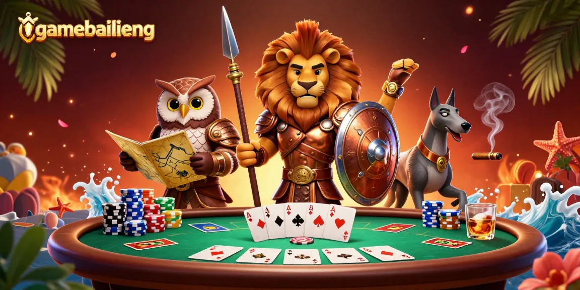 Engage with gamebailieng: Strategic 13 Cards gameplay featuring vibrant 3D elements and characters.