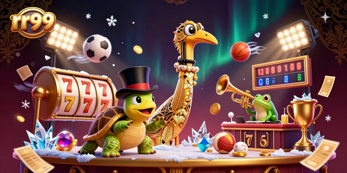 Engage with rr99’s vibrant slots and games amidst a festive casino atmosphere.