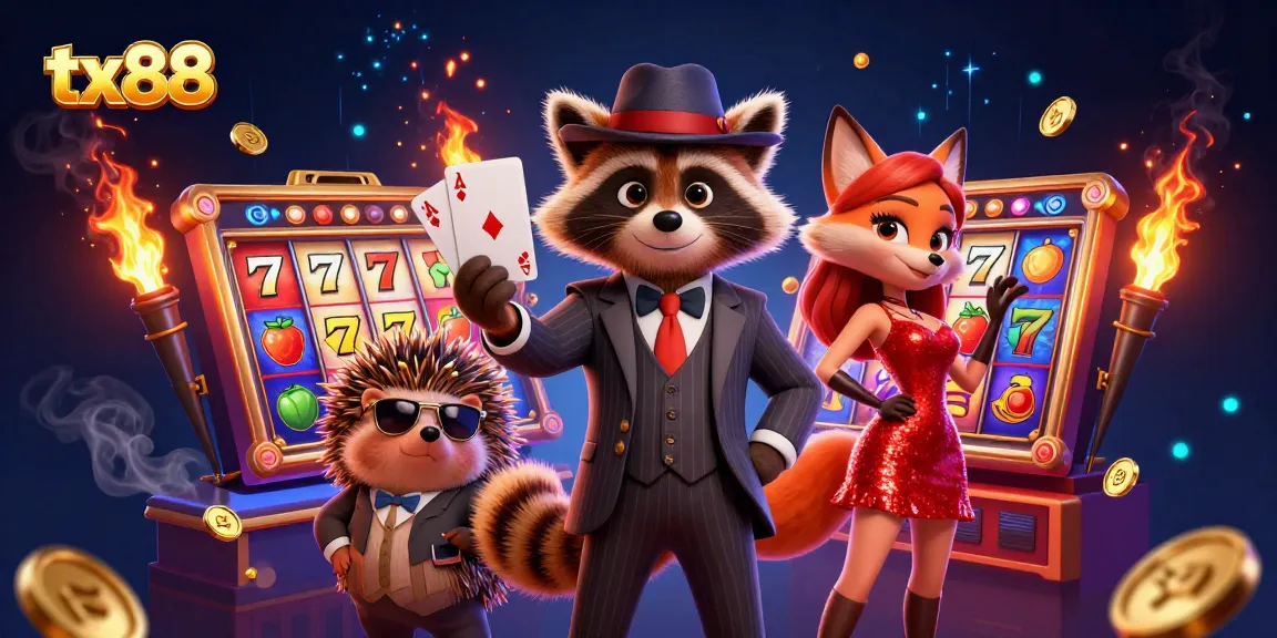 Engage with tx88's slot reels and characters for an exciting casino experience.