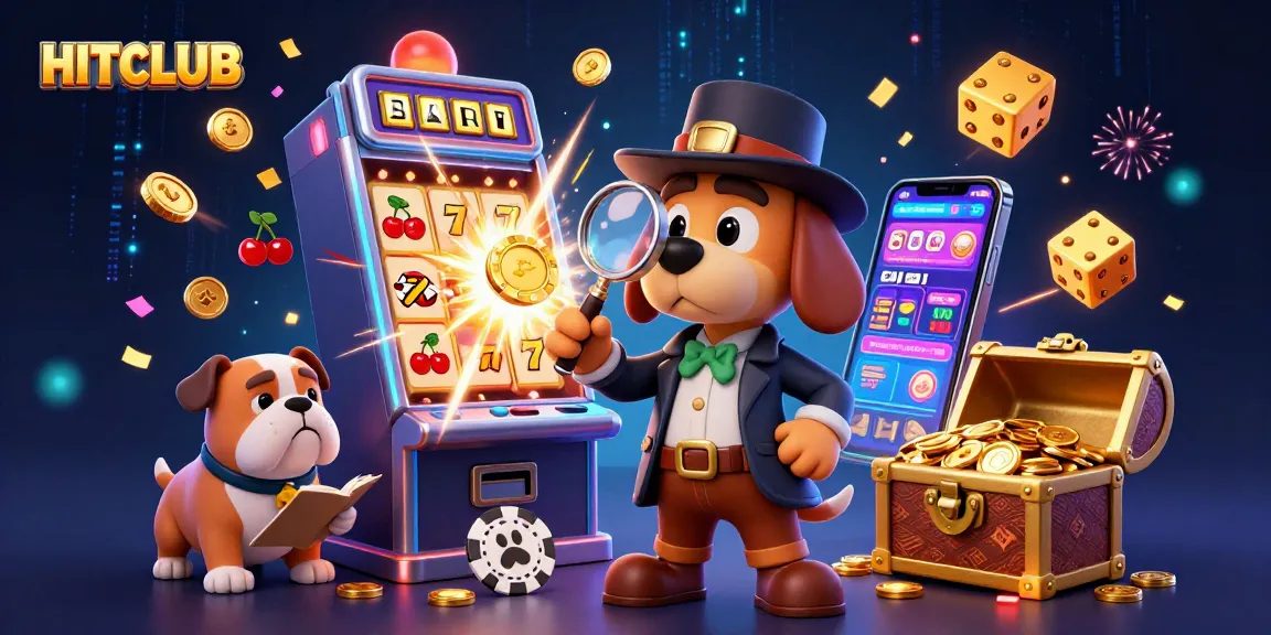 Experience excitement at HITCLUB with a colorful 3D scene highlighting thrilling casino games and jackpots.