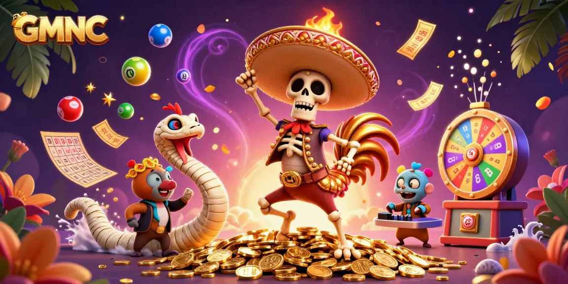 Experience exciting gaming highlights with GMNC's immersive illustration featuring vibrant casino elements.
