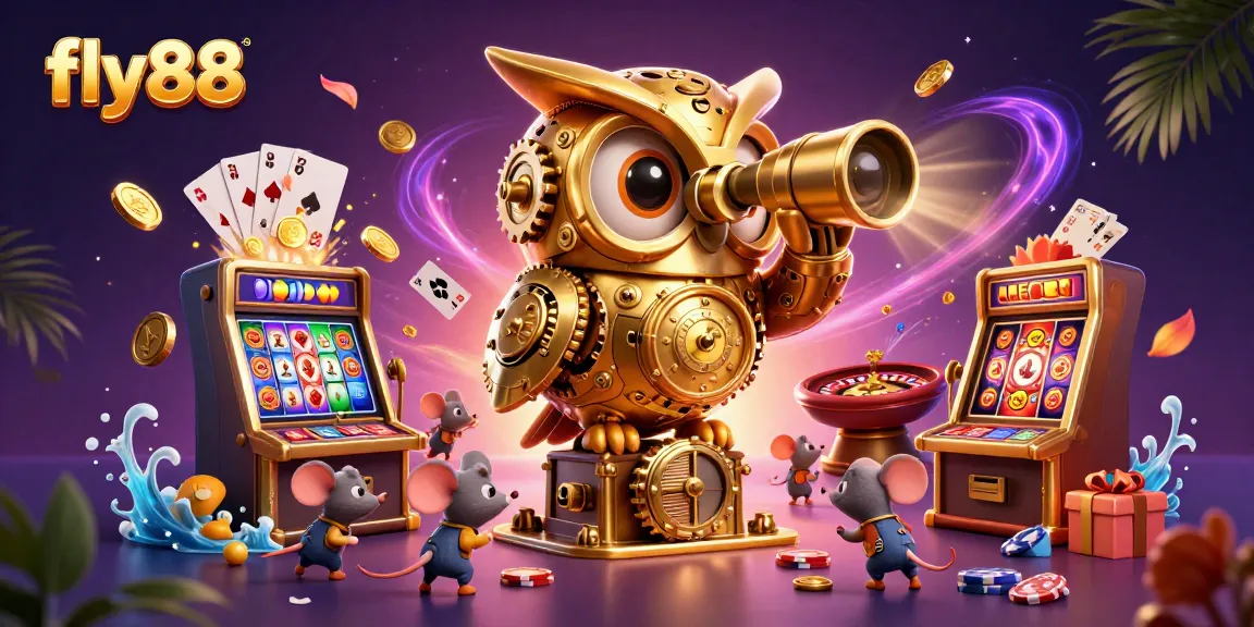 Experience the thrill of fly88 casino with vibrant characters and gaming action packed in one colorful scene.