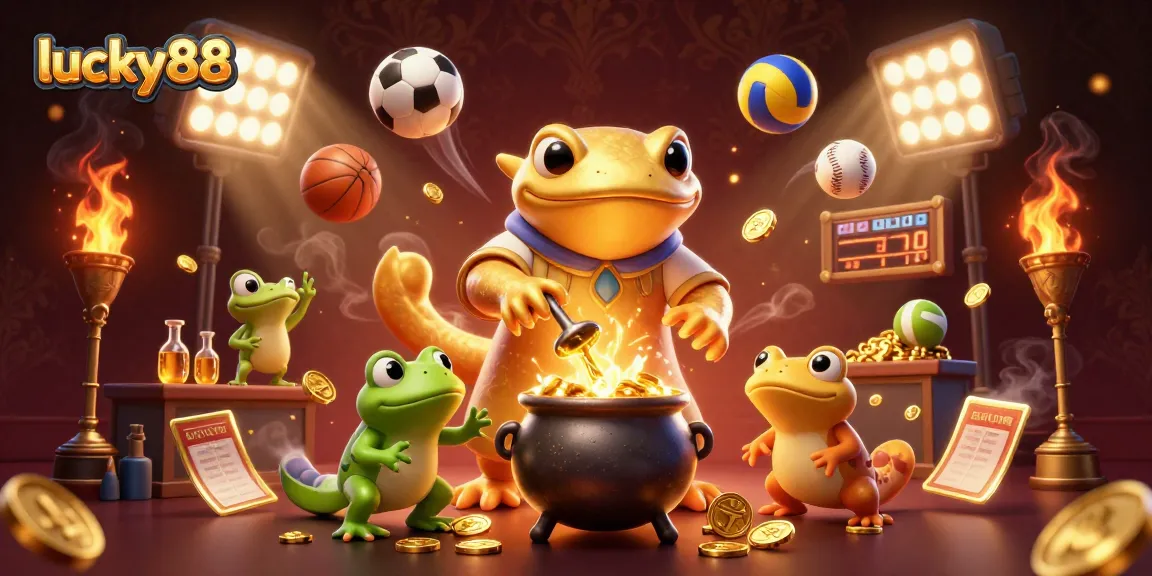 Experience thrilling luck and excitement with lucky88 in this dynamic gambling scene filled with gold.