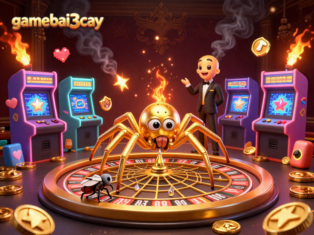 Engage in thrilling action at gamebai3cay with a golden spider and a centipede croupier