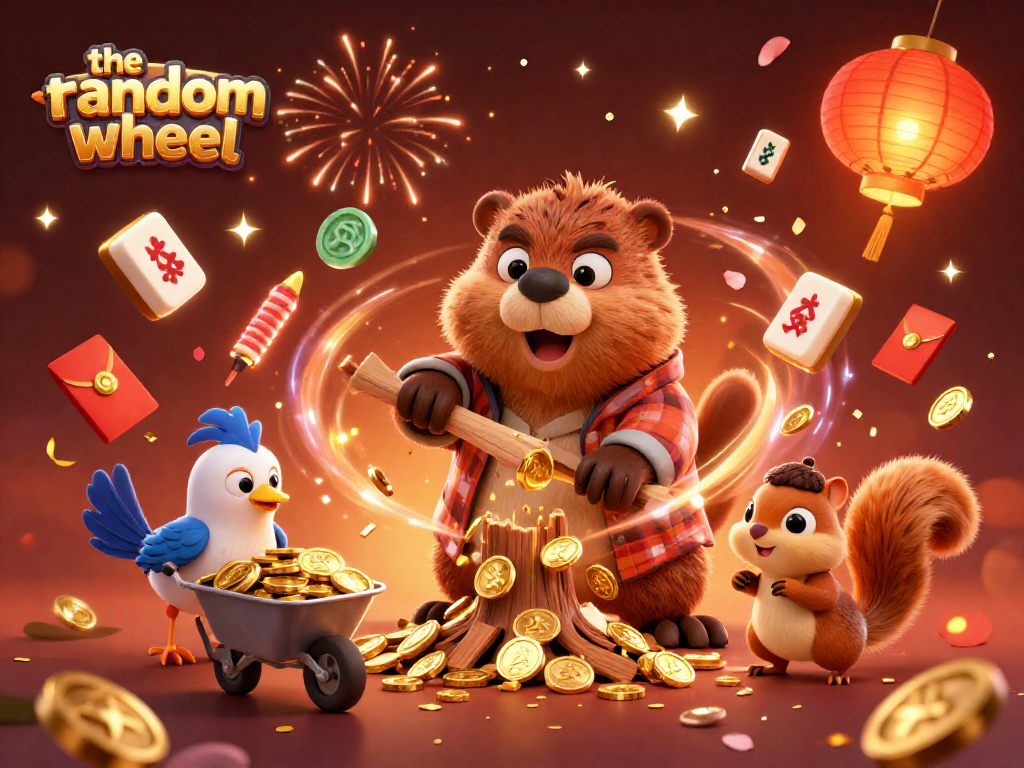 Spin the-random-wheel for thrilling gaming action as vibrant characters collect golden coins.