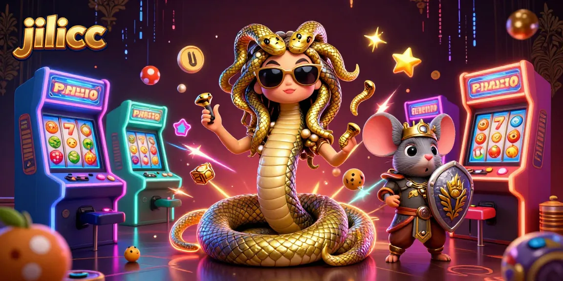 Experience engaging gameplay at jilicc with lively characters and rich casino elements in this vibrant illustration.