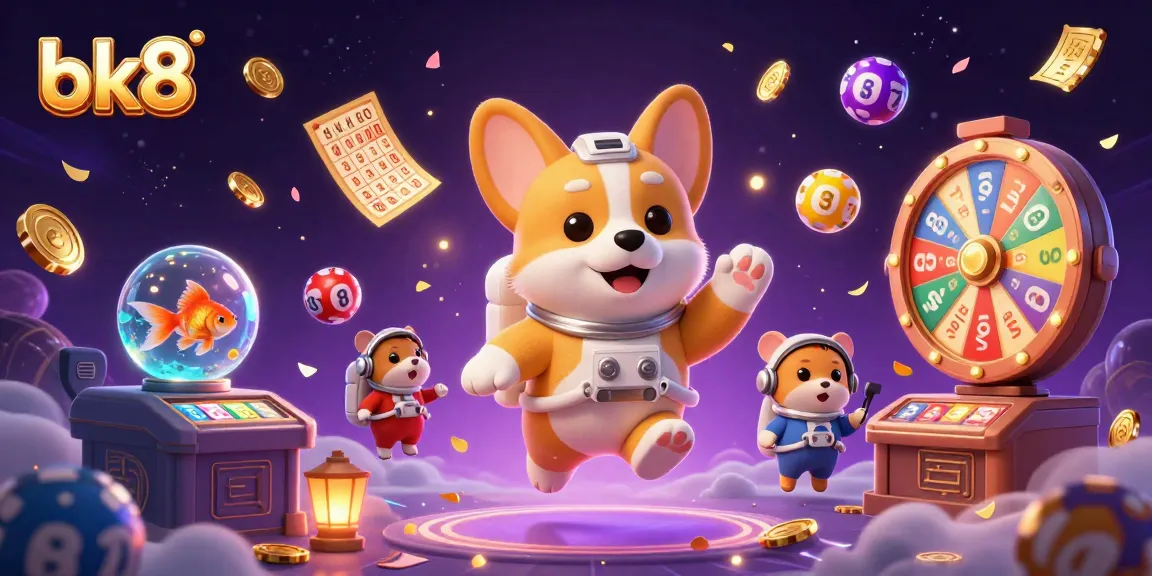 Enjoy thrilling gameplay with BK8's exciting casino experience featuring floating characters.