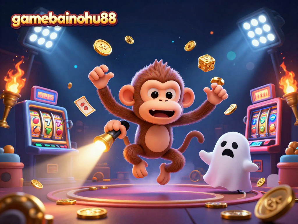 Experience thrilling moments with gamebainohu88 in this dynamic haunted casino scene.
